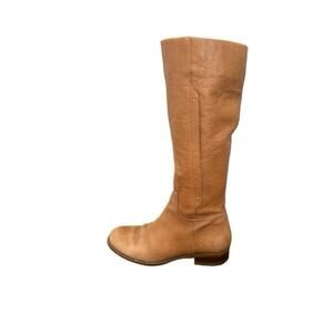 Nine West Logano Soft Leather Riding Boots Tan Camel Size 10 Quality Stylish